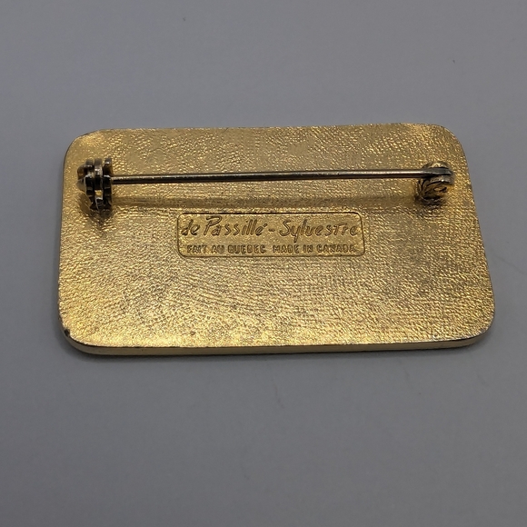 De Passillé-Sylvestre 70s enamel brooch - Picture 6 of 6